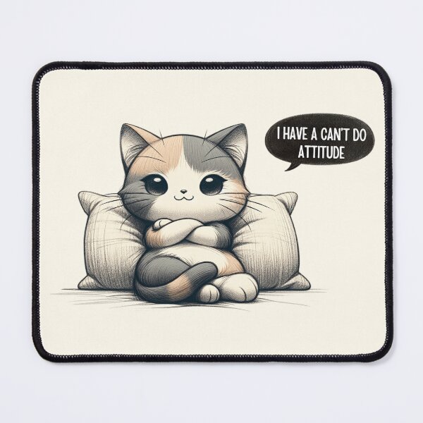 Item preview, Contented Kitten with a Can't-Do Attitude designed and sold by RuyaFab.