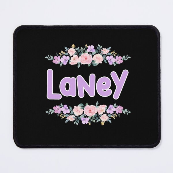 Item preview, Purple Flower Laney Name Label (Black) designed and sold by NormadWorld.