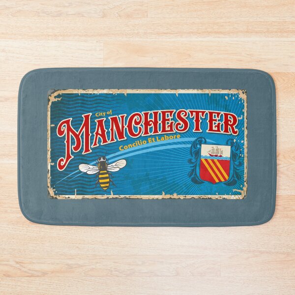 Item preview, MANCHESTER UK city sticker t-shirt 01 designed and sold by LocationInks.