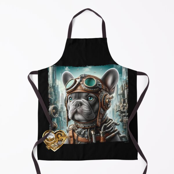 Item preview, Steampunk french bulldog cute vintage Retro dog art designed and sold by AriChaber.