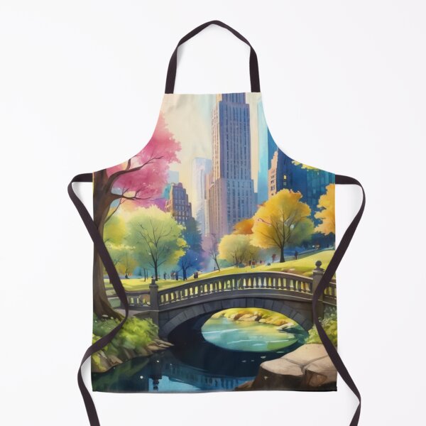 Item preview, Central Park of NYC in vertical watercolor painting 1 designed and sold by Warih.