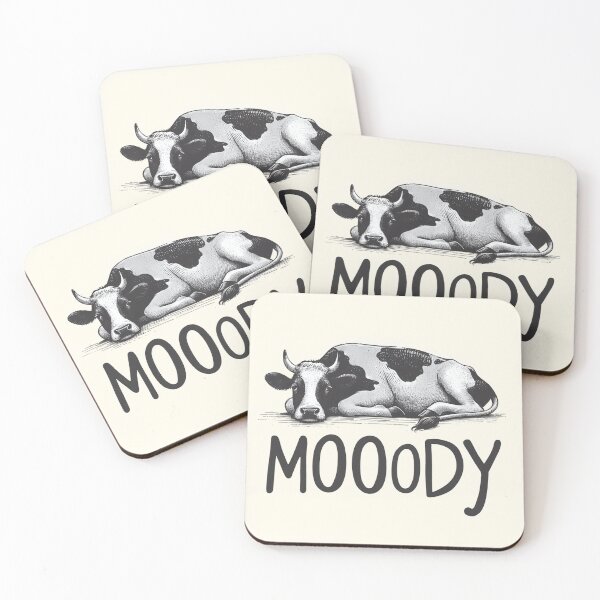 Item preview, Laid-Back Cow with a Mooody Vibe designed and sold by RuyaFab.