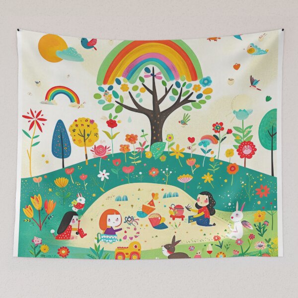 Item preview, Childrens playground in the garden designed and sold by FlowersColorful.