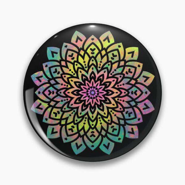 Item preview, Spiritual Mandala Sacred Geometry Rainbow Colourful Flower designed and sold by TigsArts.