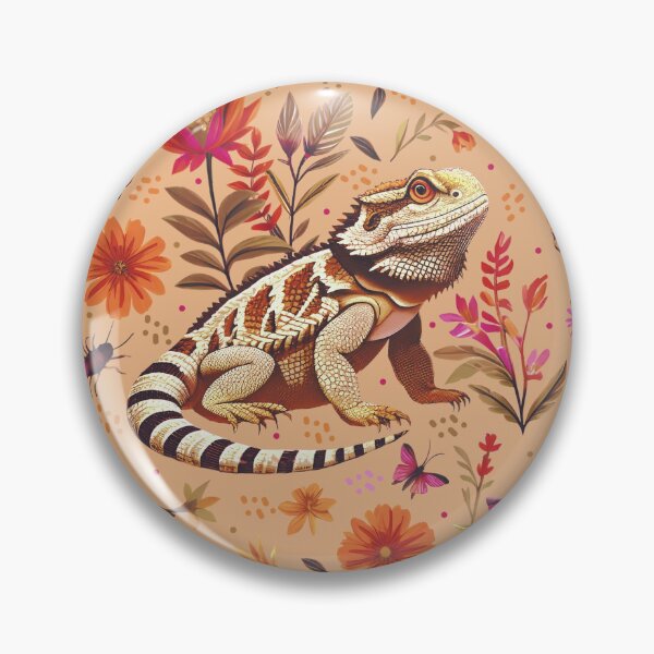 Item preview, Bearded dragons and bugs on a tan background  designed and sold by Veata.