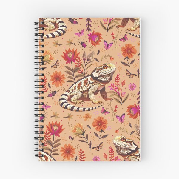 Item preview, Bearded dragons and bugs on a tan background  designed and sold by Veata.