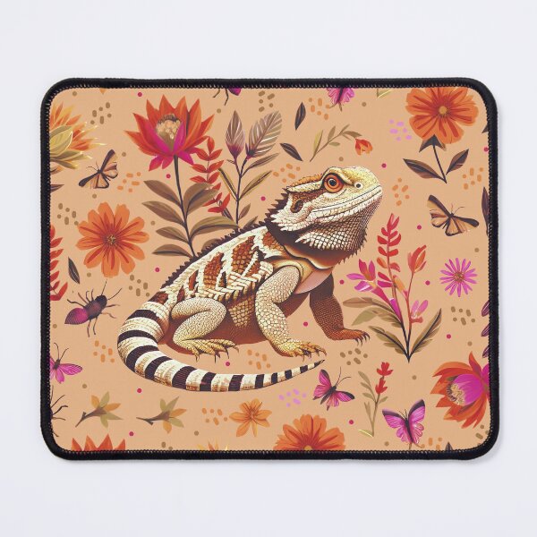 Item preview, Bearded dragons and bugs on a tan background designed and sold by Veata.