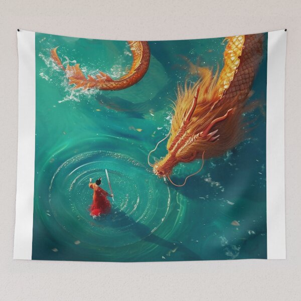 Item preview, Encounter with the Azure Serpent designed and sold by oanaunciuleanu.