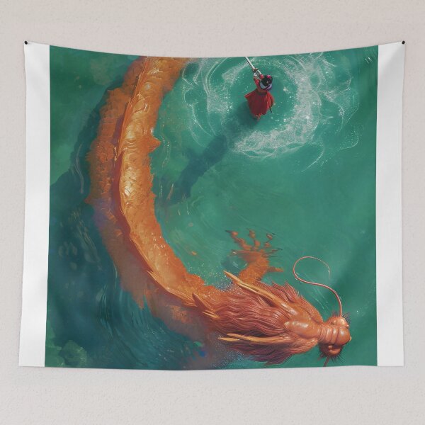 Item preview, Encounter with the Azure Serpent designed and sold by oanaunciuleanu.