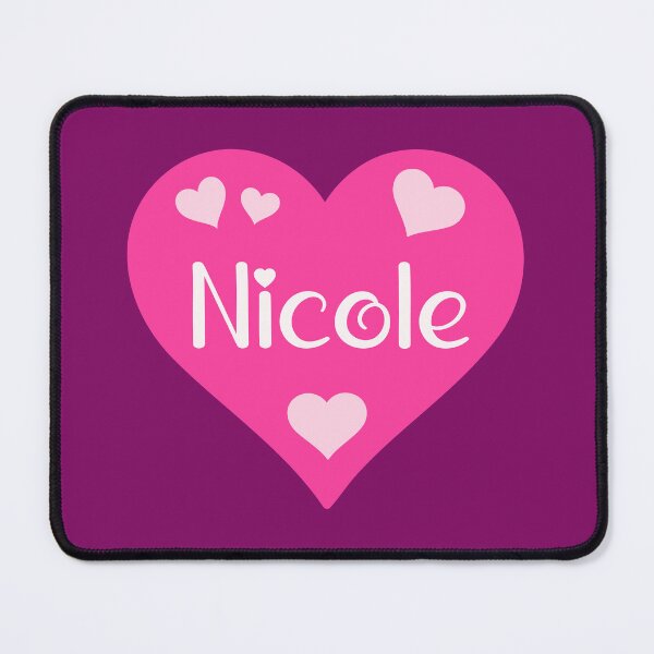 Item preview, Nicole Name Pink Heart  designed and sold by Jeallan Designs.