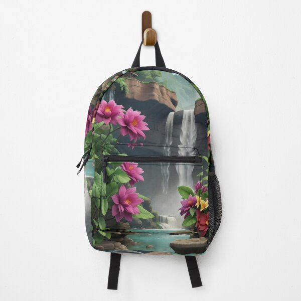 Item preview, Exotic Flower Growing with a Waterfalls Background designed and sold by PING 999 STUDIO.