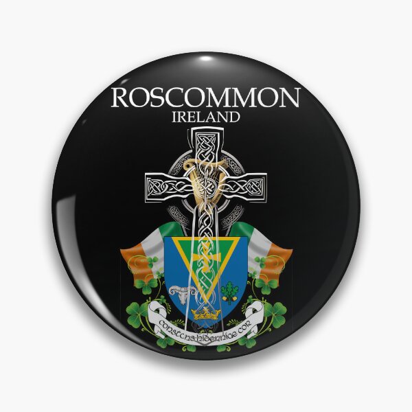 Item preview, ✅ Roscommon Ireland Irish Celtic Cross & Crest designed and sold by REAL IRISH GIFTS.