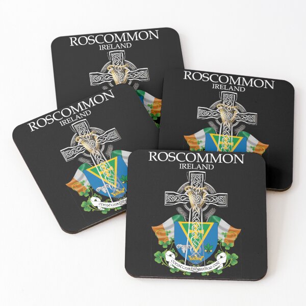 Item preview, ✅ Roscommon Ireland Irish Celtic Cross & Crest designed and sold by REAL IRISH GIFTS.