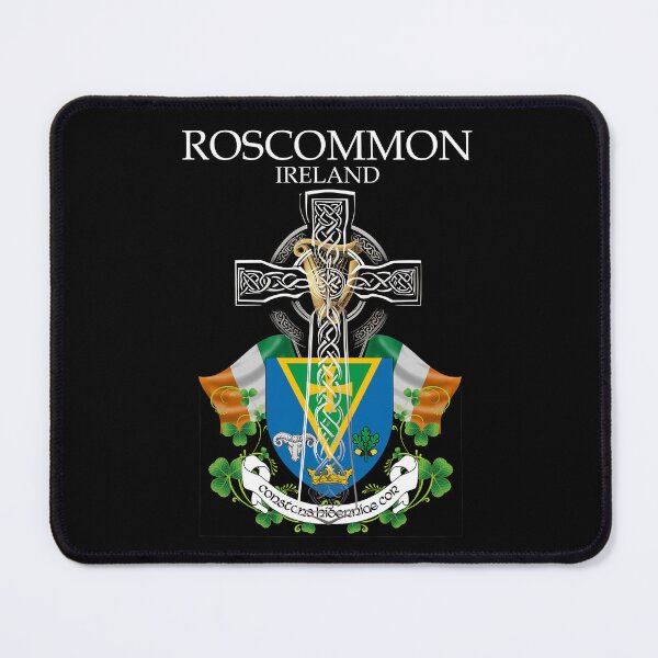 Item preview, ✅ Roscommon Ireland Irish Celtic Cross & Crest designed and sold by REAL IRISH GIFTS.