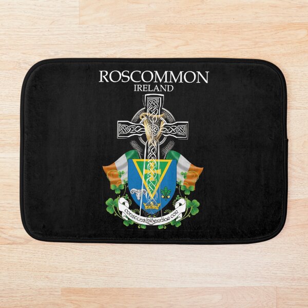 Artikelvorschau, ✅ Roscommon, Irland, Irisch-keltisches Kreuz & Wappen entworfen und verkauft von REAL IRISH GIFTS.