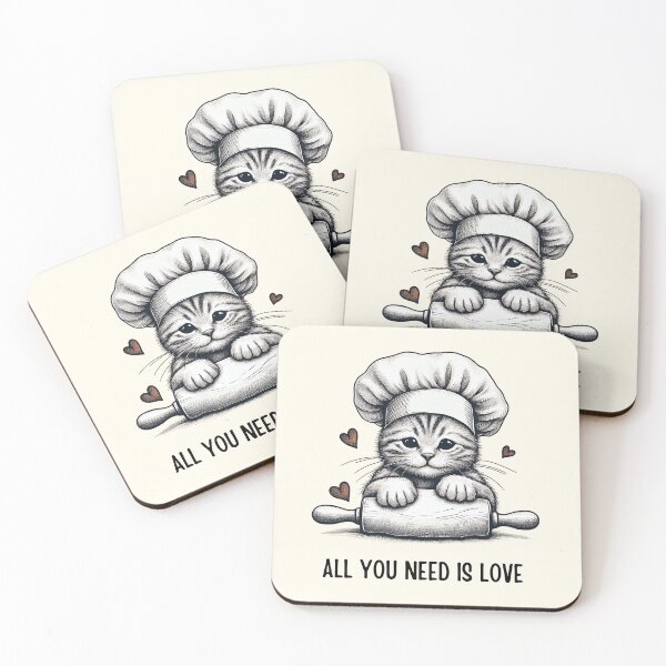 Item preview, Kitten Chef Ready to Cook Up Love designed and sold by RuyaFab.