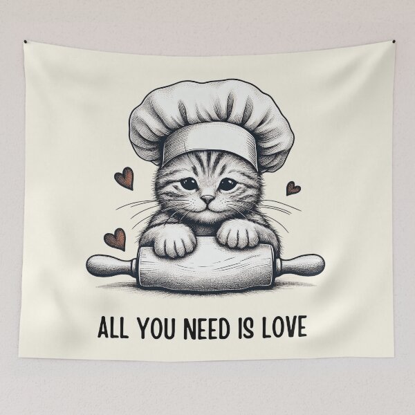 Item preview, Kitten Chef Ready to Cook Up Love designed and sold by RuyaFab.