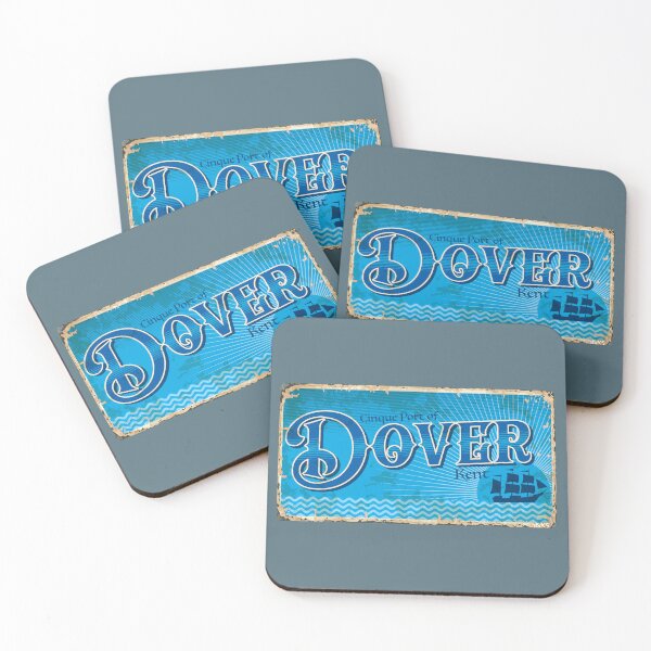 Item preview, DOVER UK town sticker t-shirt 01 designed and sold by LocationInks.