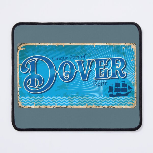 Item preview, DOVER UK town sticker t-shirt 01 designed and sold by LocationInks.