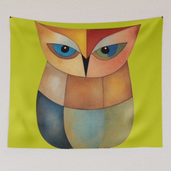 Item preview, Cute little owl - small portrait in geometric style. designed and sold by SaraSumi.