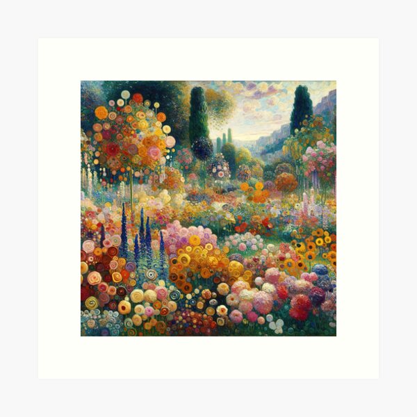 Item preview, Gustav Klimt Flower Garden designed and sold by maniacfitness.