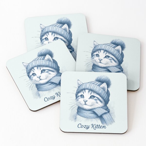 Item preview, Snug Kitten in Winter Attire designed and sold by RuyaFab.