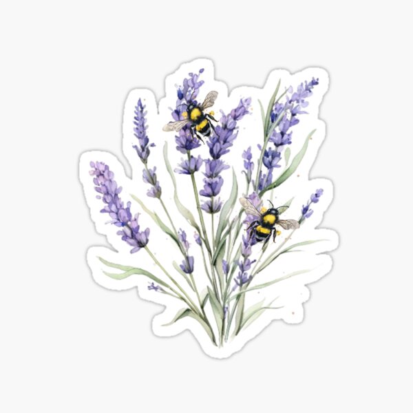 Item preview, Lavender with Bees Digital Motif designed and sold by zolarche.