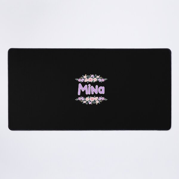 Item preview, Purple Flower Mina Name Label (Black) designed and sold by NormadWorld.