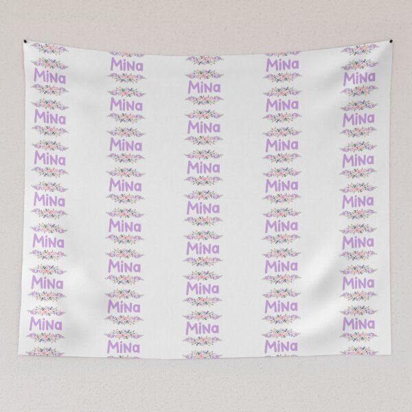 Item preview, Purple Flower Mina Name Label  designed and sold by NormadWorld.