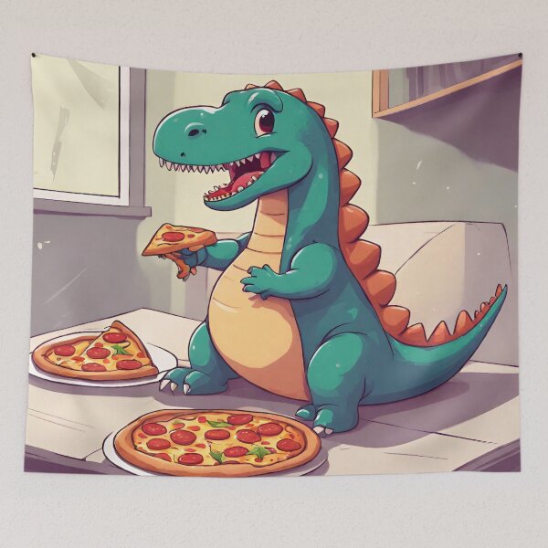 Item preview, Dinosaurs are celebrating International Pizza Festival designed and sold by teacherpeiyuan.