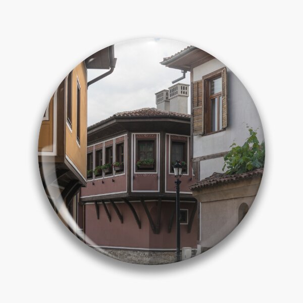 Item preview, Old Town Plovdiv Street Corner with Beautiful National Revival Houses designed and sold by Georgia Mizuleva.