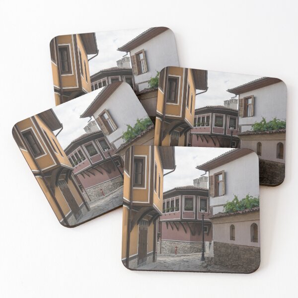 Item preview, Old Town Plovdiv Street Corner with Beautiful National Revival Houses designed and sold by Georgia Mizuleva.