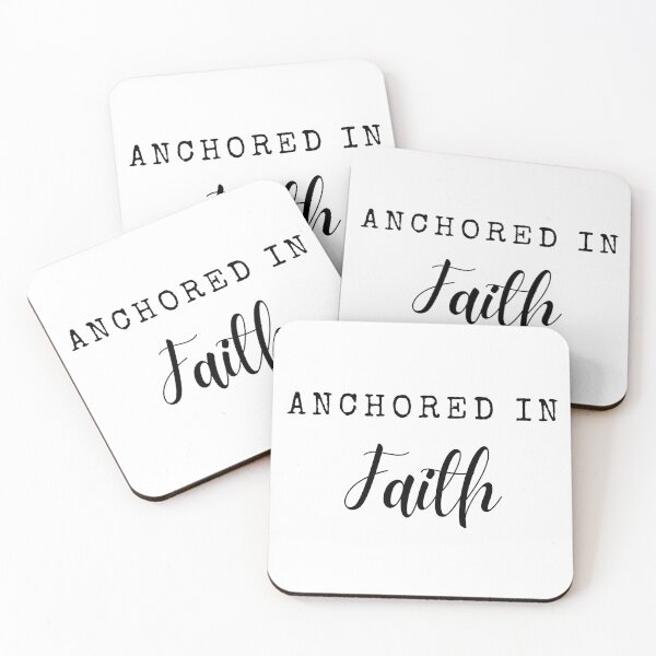 Item preview, Anchored in Faith text in pink designed and sold by Crazy-art-land.