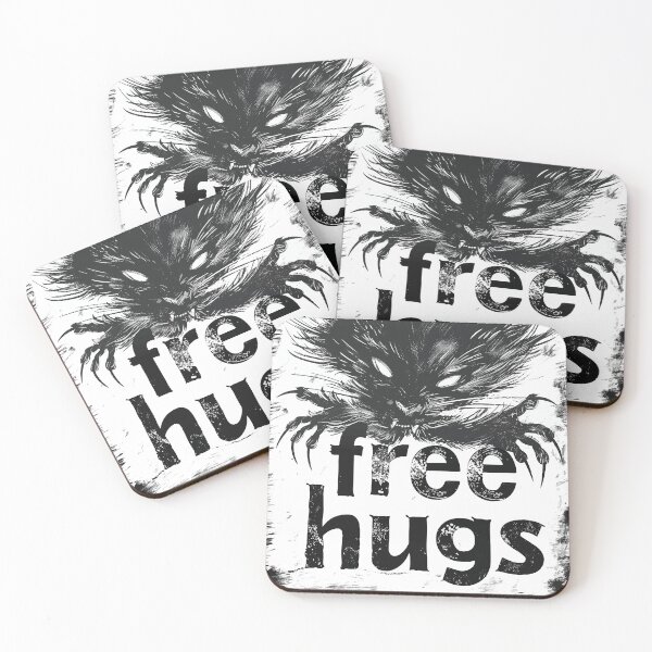 Item preview, Free Hugs Kitten, Black Kitten Demon, Funny Cat Humor designed and sold by PrintShangri-La.