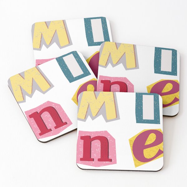 Item preview, Colourful Scrapbook letters " MINE" designed and sold by Andykinoz.