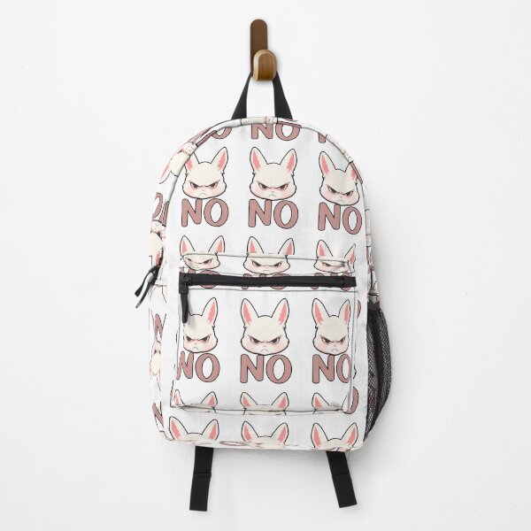 Item preview, No Rabbit Black Outline Cute Annoyed Sticker and Shirt Design by Zeesdesign on Redbubble designed and sold by ZEESDESIGN.