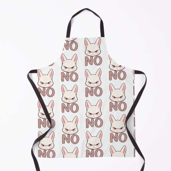 Item preview, No Rabbit Black Outline Cute Annoyed Sticker and Shirt Design by Zeesdesign on Redbubble designed and sold by ZEESDESIGN.