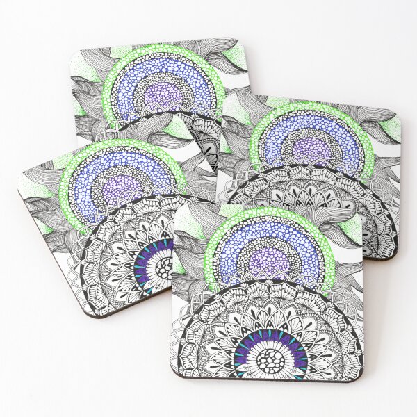 Item preview, Botanical Mandala with Color Accents designed and sold by Maria Hajj.