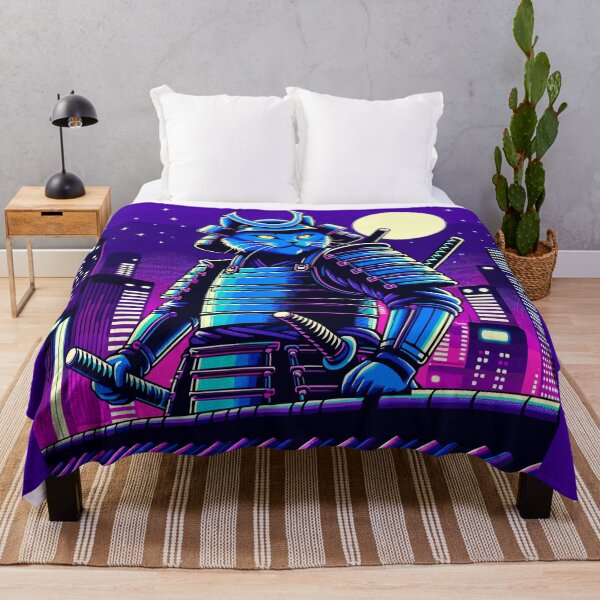 Item preview, Cyber Samurai Cat on Rooftop designed and sold by PunnyPawsShop.