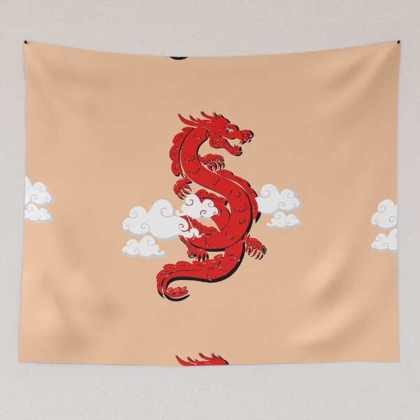 Item preview, Dragon in the Sky, Peach Fuzz, Red designed and sold by Ellecher23.
