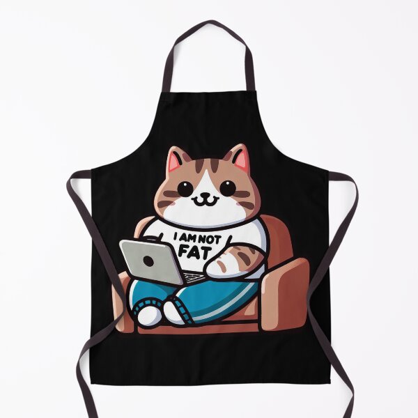 Item preview, I Am Not Fat meme Tabby Cat Comfy Couch Laptop designed and sold by plushism.