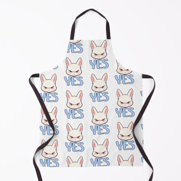 Item preview, Yes Rabbit Black Outline Cute Annoyed Sticker and Shirt Design by Zeesdesign on Redbubble designed and sold by ZEESDESIGN.