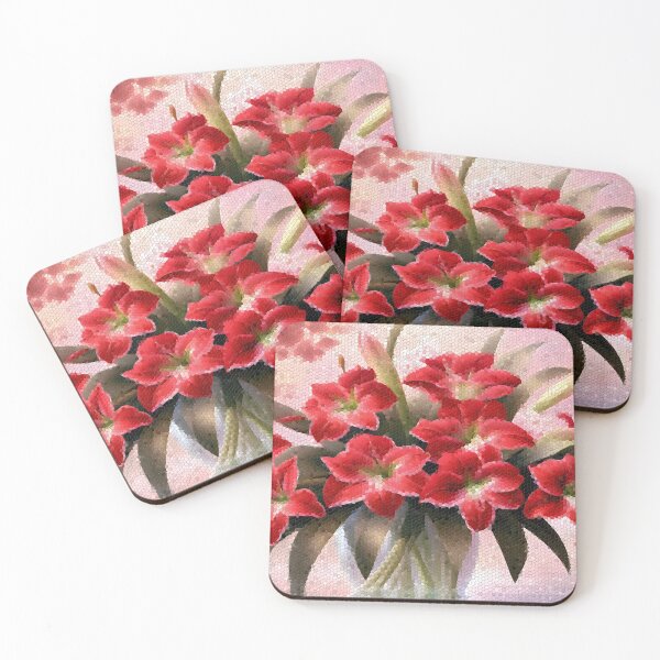 Item preview, Amaryllis Flowers in a vase Mosaic designed and sold by Petalandfur.