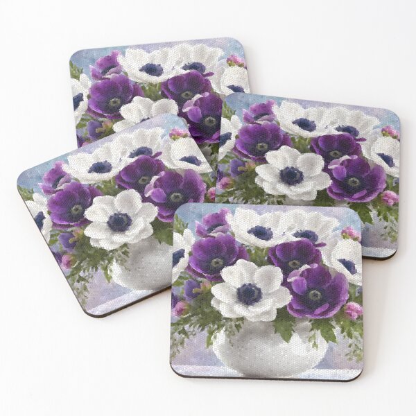 Item preview, Anemone Flowers in a vase Mosaic designed and sold by Petalandfur.