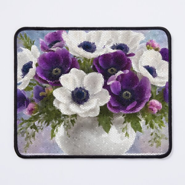 Item preview, Anemone Flowers in a vase Mosaic designed and sold by Petalandfur.