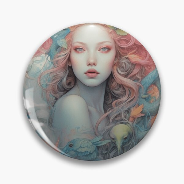 Item preview, Women Surrealist Neon Watercolor designed and sold by eajob.