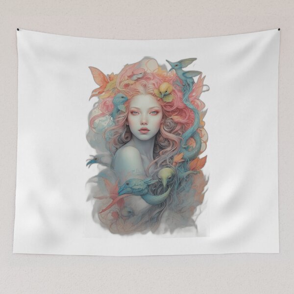 Item preview, Women Surrealist Neon Watercolor designed and sold by eajob.