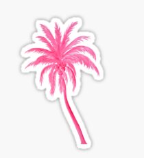 Kokosnuss-Palme in hübschem Rosa Sticker