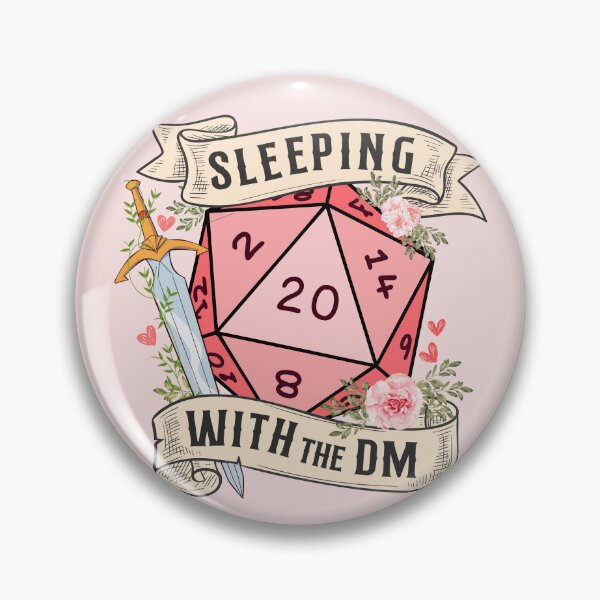 Item preview, SLEEPING WITH THE DM: Dungeon Master girlfriend, wife gift, d20 dnd dice with flowers and sword designed and sold by DungeonAtelier.