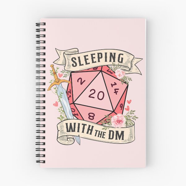 Item preview, SLEEPING WITH THE DM: Dungeon Master girlfriend, wife gift, d20 dnd dice with flowers and sword designed and sold by DungeonAtelier.